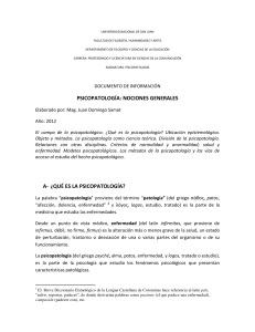 1. Samat, Juan Domingo (2012). Psicipatología nociones generales