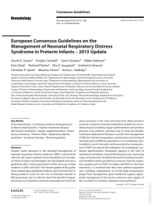 22European Consensus Guidelines on the Management of Neonatal Respiratory Distress Syndrome in Preterm Infants - 2013 Update 1 