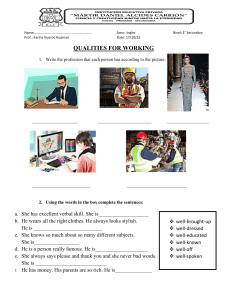 qualities for working 2 secundaria