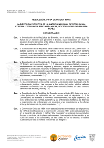 Resolucion-ARCSA-DE-002-2021-MAFG Normativa-Tecnica-Sanitaria-para-la-regulacion-y-control-de-productos-terminados-de-uso-y-consumo-humano-que-contengan-Cannabis-No-Psicoactivo-o-Canamo