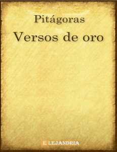 Versos de oro-Pitagoras