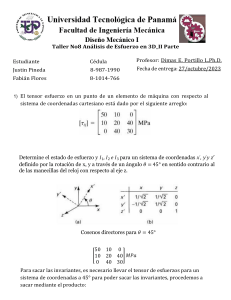 Taller No8 Análisis de Esfuerzo en 3D II Parte (grupo de 2)