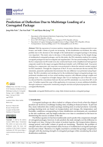 Prediction of Deflection Due to Multistage Loading of a Corrugated Package applsci-13-04236