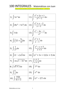 100 integrales matematicas con juan