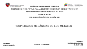 PROPIEDADES MECANICAS DE LOS METALES