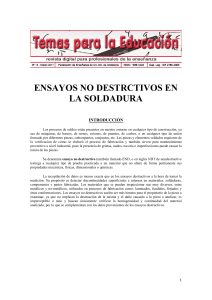 ENSAYOS NO DESTRUCTIVOS EN SOLDADURA