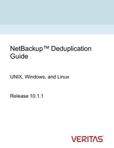 NetBackup1011 Dedupe Guide