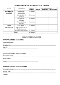 FICHA DE EVALUACION DEL CONCURSO DE FAROLES