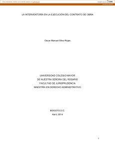 EJECUCION INTERVENTIRA EN EL COTRATO DE OBRA