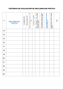 CRITERIOS DE EVALUACIÓN DE DECLAMACION POETICA