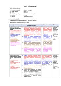 Sesión de Aprendizaje Matemática 2023