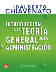 Introducción a la teoría general de la administración