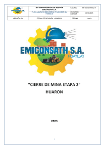 PLAN SST CIERRE DE MINA ETAPA 2 - SEPT 2023