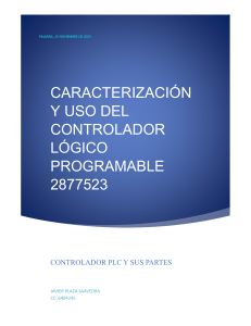 CARACTERIZACIÓN Y USO DEL CONTROLADOR LÓGICO PROGRAMABLE             2877523