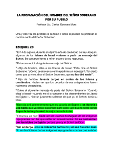 EL NOMBRE DE DIOS ES PROFANADO POR SU PUEBLO