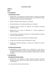 Liquidaci&oacute;n de Obra: Checklist Documentaci&oacute;n T&eacute;cnica y Financiera
