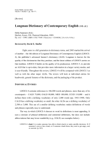 Longman Dictionary of Contemporary Engli
