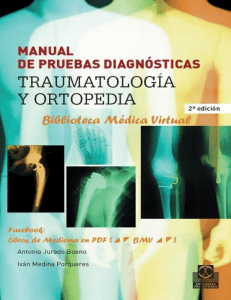 Manual de pruebas diagnósticas traumatología y  ortopedia 
