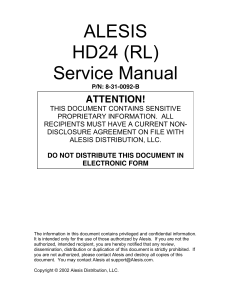 Alesis HD-24 service manual