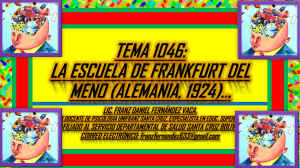 TEMA 1046. LA ESCUELA DE FRANCKFURT
