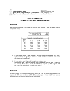 GUÍA DE EJERCICIOS (finanzas corporativas avanzadas) - José Miguel Cruz