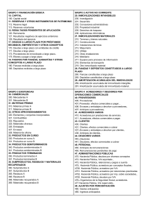 Plan general de contabilidad tabla numérica