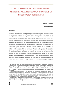 COQUIES, UNALDO Y MENDEZ, ROTSEN. 2015. CONFLICTO SOCIAL EN LA COMUNIDAD HATO II