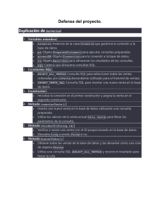 Defensa del proyecto