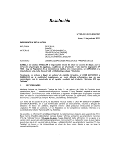 Resolucion Indecopi 105-2011-PUBLICIDAD
