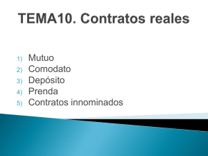 TEMA 10. LOS CONTRATOS REALES-Dº ROMANO