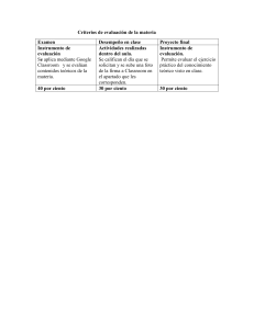 Criterios de evaluación de la materia