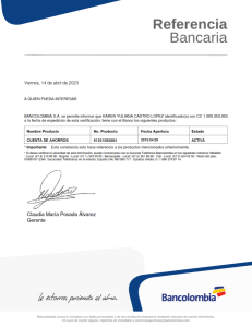 Certificacion Bancolombia Actualizada