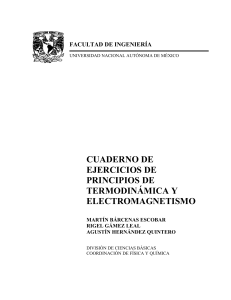 Cuaderno de ejercicios de Principios de Termodinámica y Electromagnetismo