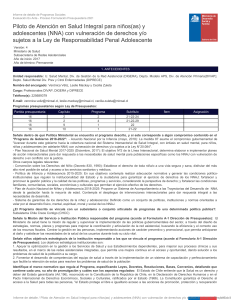 Piloto de Atención en Salud Integral para niños(as) y