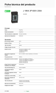 Interruptores en caja moldeada Powerpact marco J JDL36200