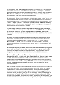 En la década de 1960, México experimentó una notable transformación social en sintonía con cambios similares a nivel mundial (1)