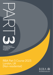 RIBA Part 3 UK Prospectus 2023 London non-residential