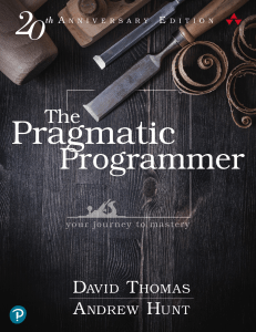 The Pragmatic Programmer, 20th Anniversary Edition (1)