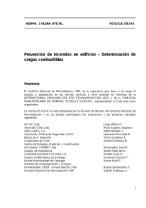 NCh1916: Prevención de Incendios en Edificios - Cargas Combustibles