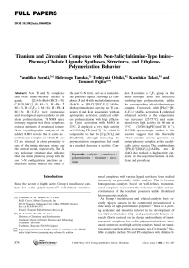 Chemistry   An Asian Journal - 2006 - Suzuki - Titanium and Zirconium Complexes with Non‐Salicylaldimine‐Type Imine Phenoxy