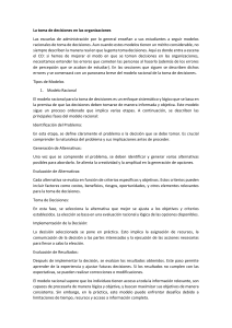 La toma de decisiones en las organizaciones