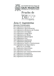 SAN MARCOS ÁREA C 2024-1 PRUEBA RESUELTA INGENIERÍAS INGRESO UNIVERSIDAD CLAVES PDF