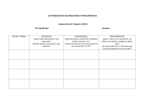 autorregistro emociones pensamientos