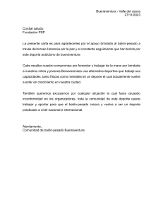 Carta de agradecimiento