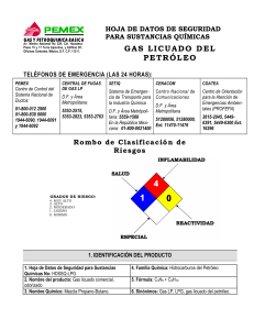 Hoja de seguridad del GLP PEMEX