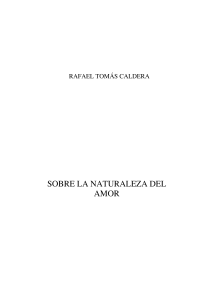 Caldera, Rafael Tomás - Sobre la naturaleza del amor