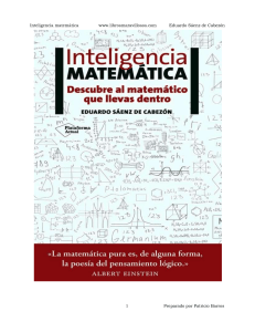 Inteligencia matematica - Eduardo Saenz de Cabezon