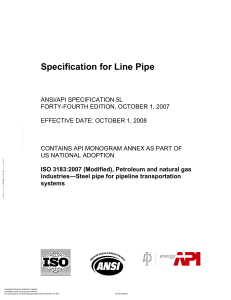 API 5L 2007 [Specification for Line Pipe]