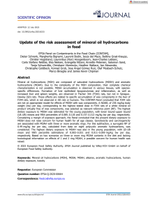 EFSA Journal - 2023 -  - Update of the risk assessment of mineral oil hydrocarbons in food