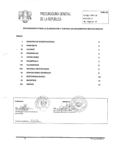 Procedimiento para la elaboración y control de documentos institucionales